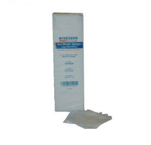 McKesson Non-Woven Sponge Polyester/Rayon 4-Ply 3X3In Sq – Pack of 200 10 PACK