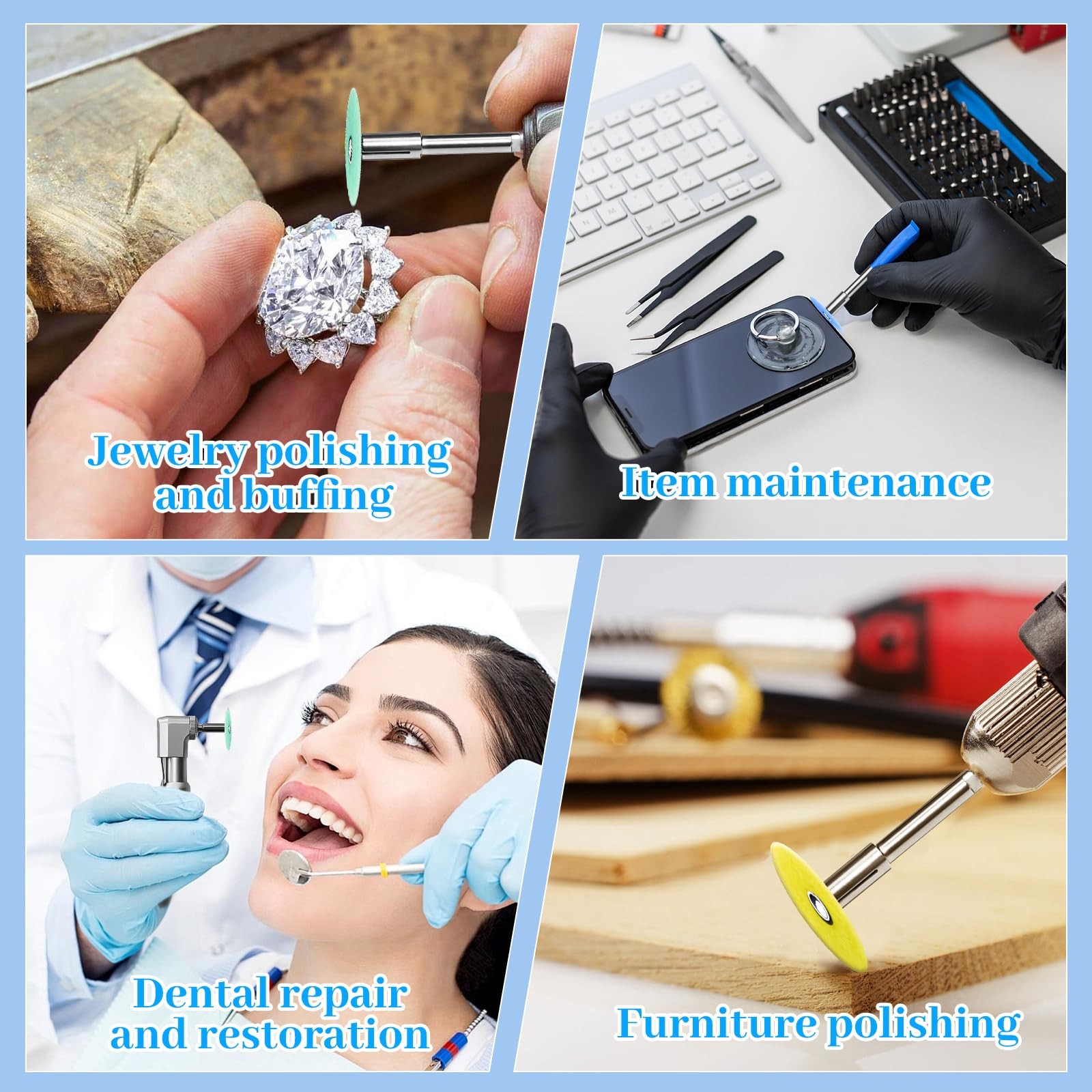 40 Piece 14mm Dental Polishing Discs Assorted Kit, Polisher Supplies…