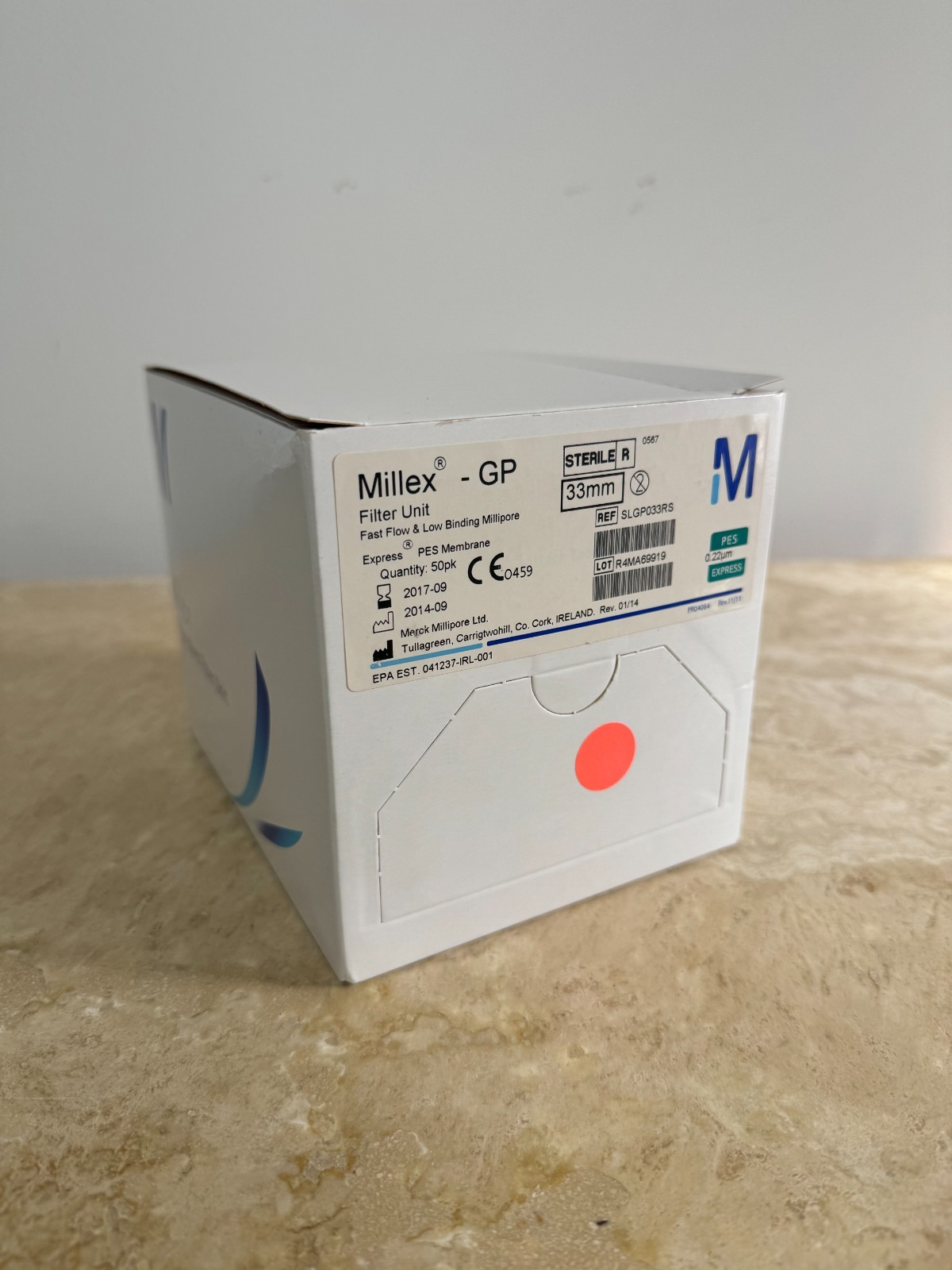 Millipore SLGP033RS Millex GP Filter Unit 33mm Express PES Membrane 0.22um 17519