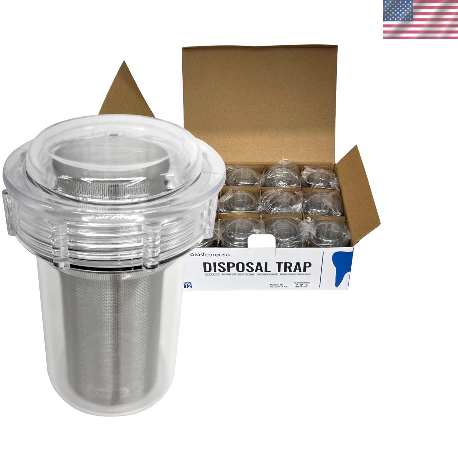 Stainless Steel Mesh Dental Vacuum Filters in 12 Pack – Easy Disposal Canisters