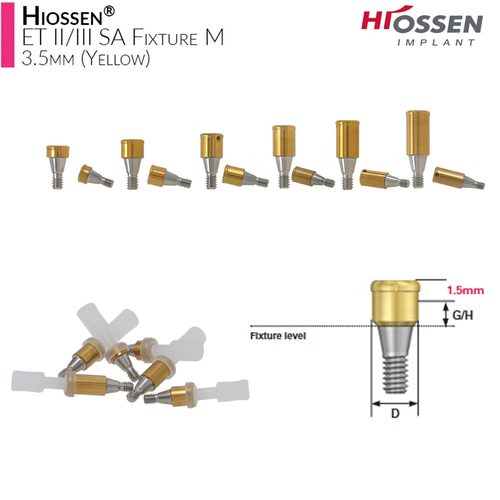 Fit Hiossen Locator/Healing Cap/Transfer lmpression Coping Open/Closed Abutment