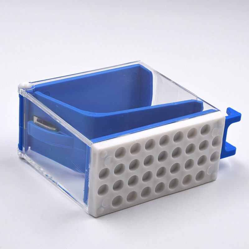 Dental Plastic Blue High Quality Cotton Roll Press Type Dispenser Equipment Case