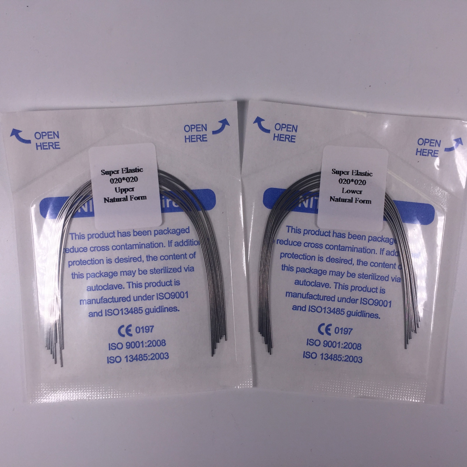 Dental Niti Super Elastic Arch Wires Rectangular Orthodontic Natural Form Wire