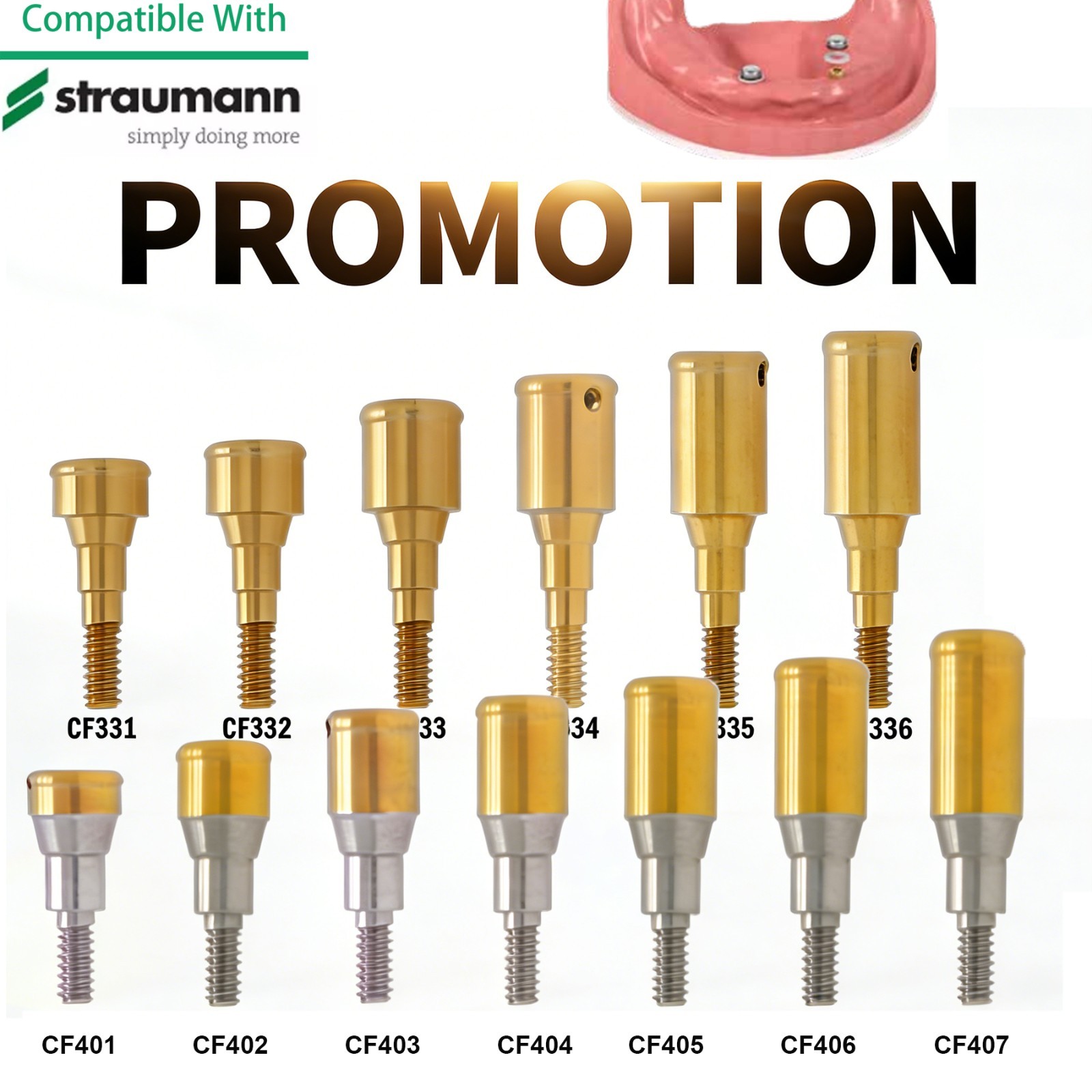 Dental ZEST Locator Abutment Tapered Straumann Bone Level NC RC Ø3.3 4.1 4.8mm