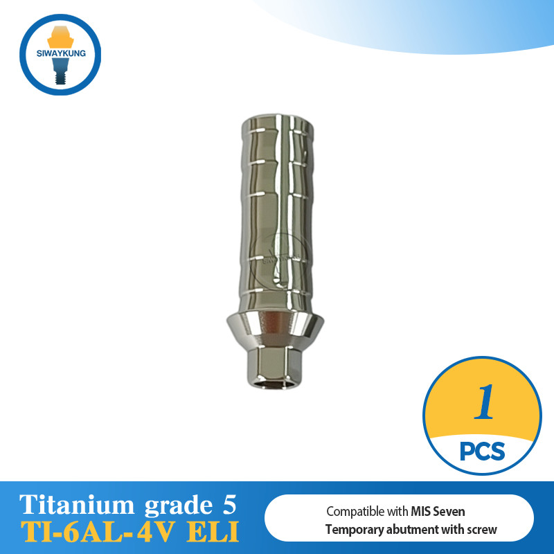 Temporary abutment Titanium Cylinder compatible with MIS Seven