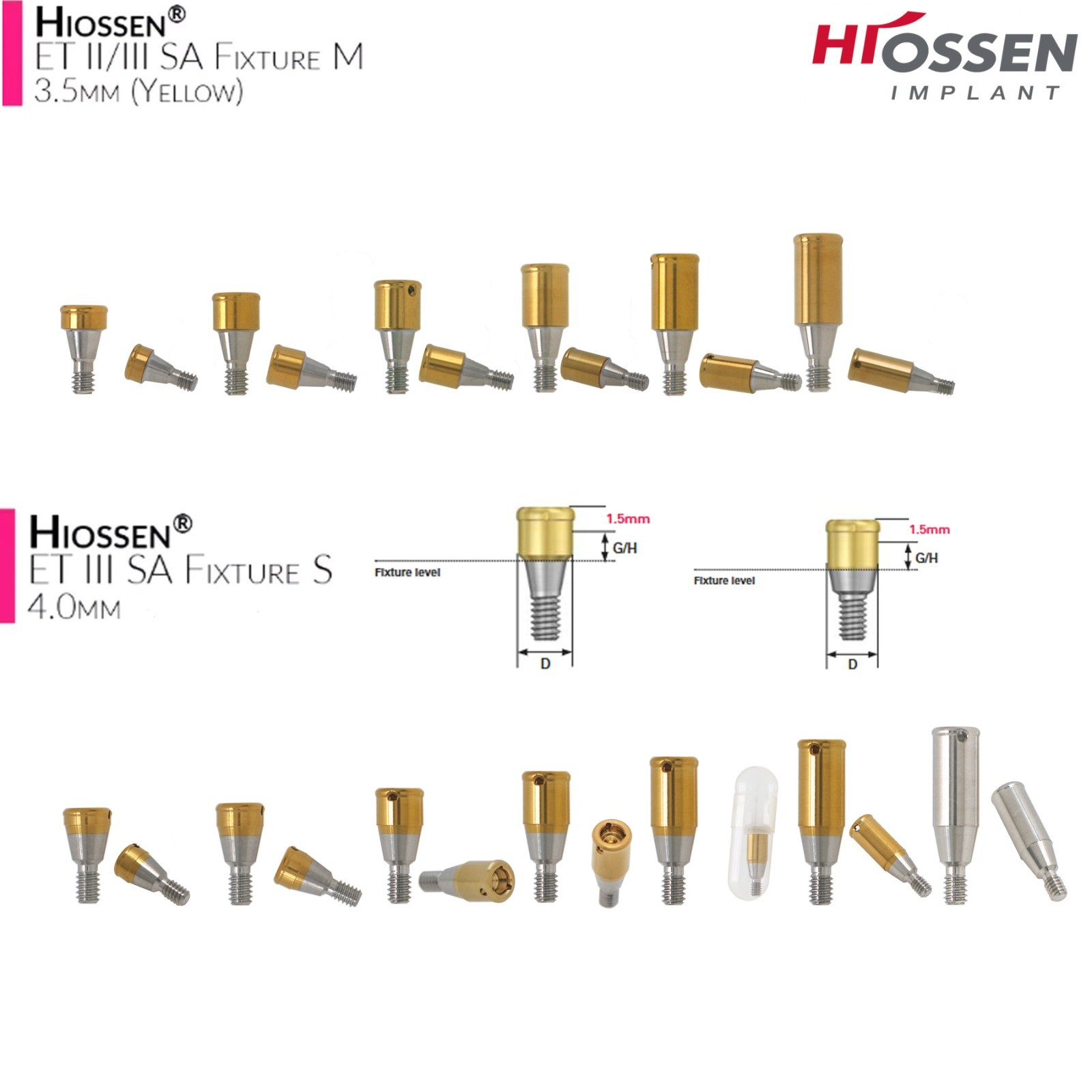 Fit Hiossen Locator/Healing Cap/Transfer lmpression Coping Open/Closed Abutment