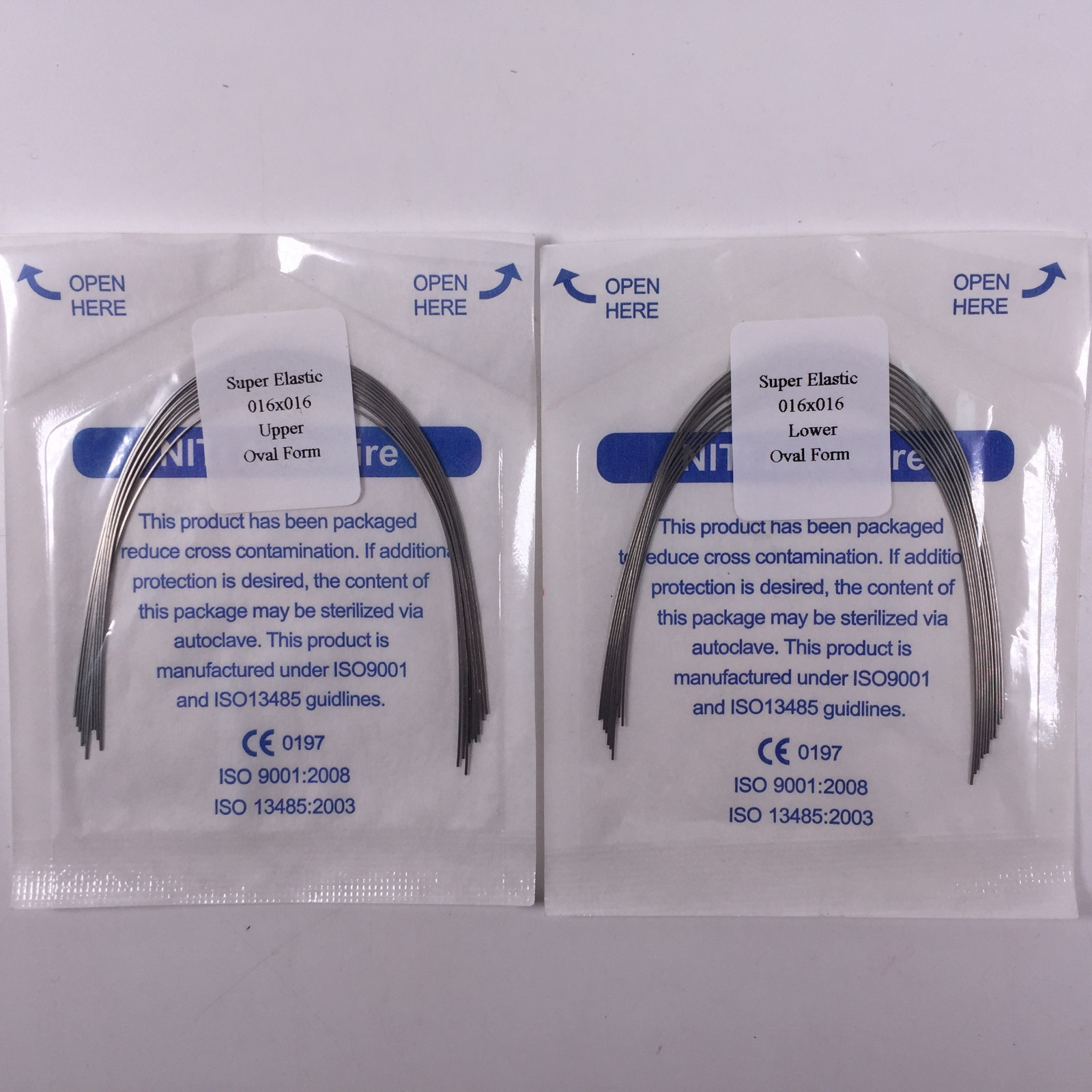 Dental Niti Super Elastic Arch Wires Rectangular Orthodontic Oval Ovoid Form