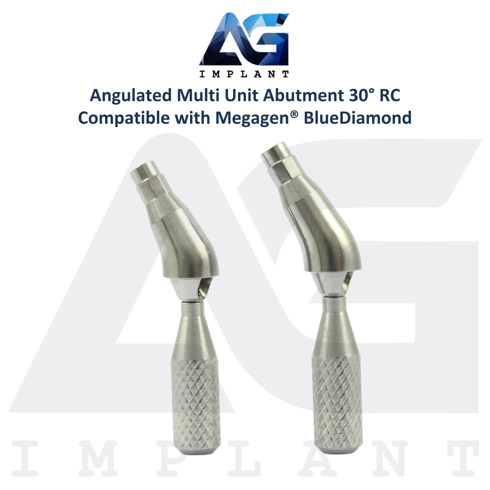 10 Angled 30° Multi Unit Prosthetic RC Int Hex Megagen® BlueDiamond Compatible