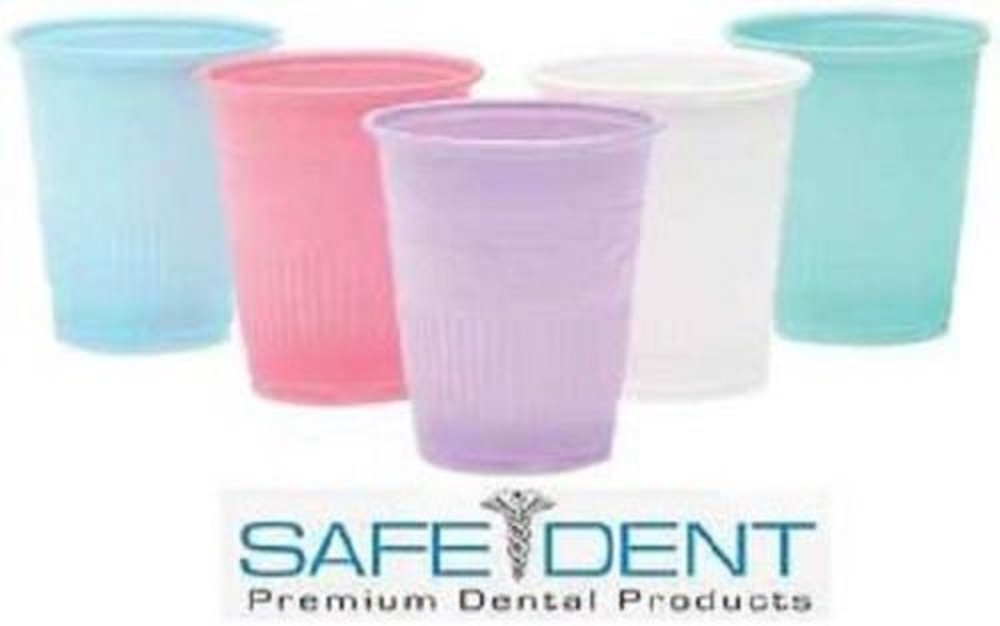 Safe-Dent Dental Medical Disposable Patient Plastic 5 Oz Cups Case of 1000 Blue