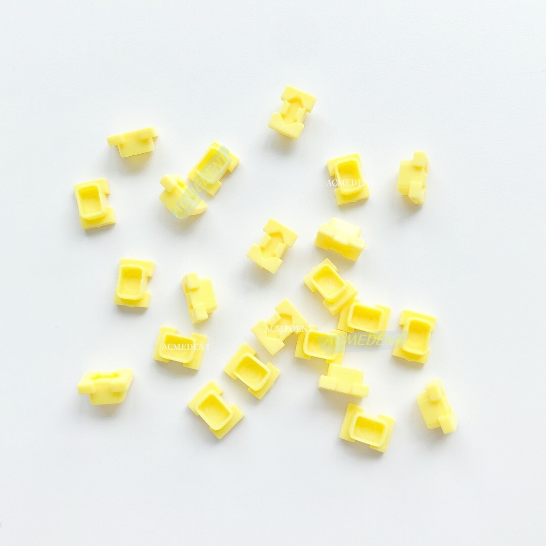 20Pcs Dental ITI Snap Caps Closed Tray NC Coping Impression Fit Straumann Yellow