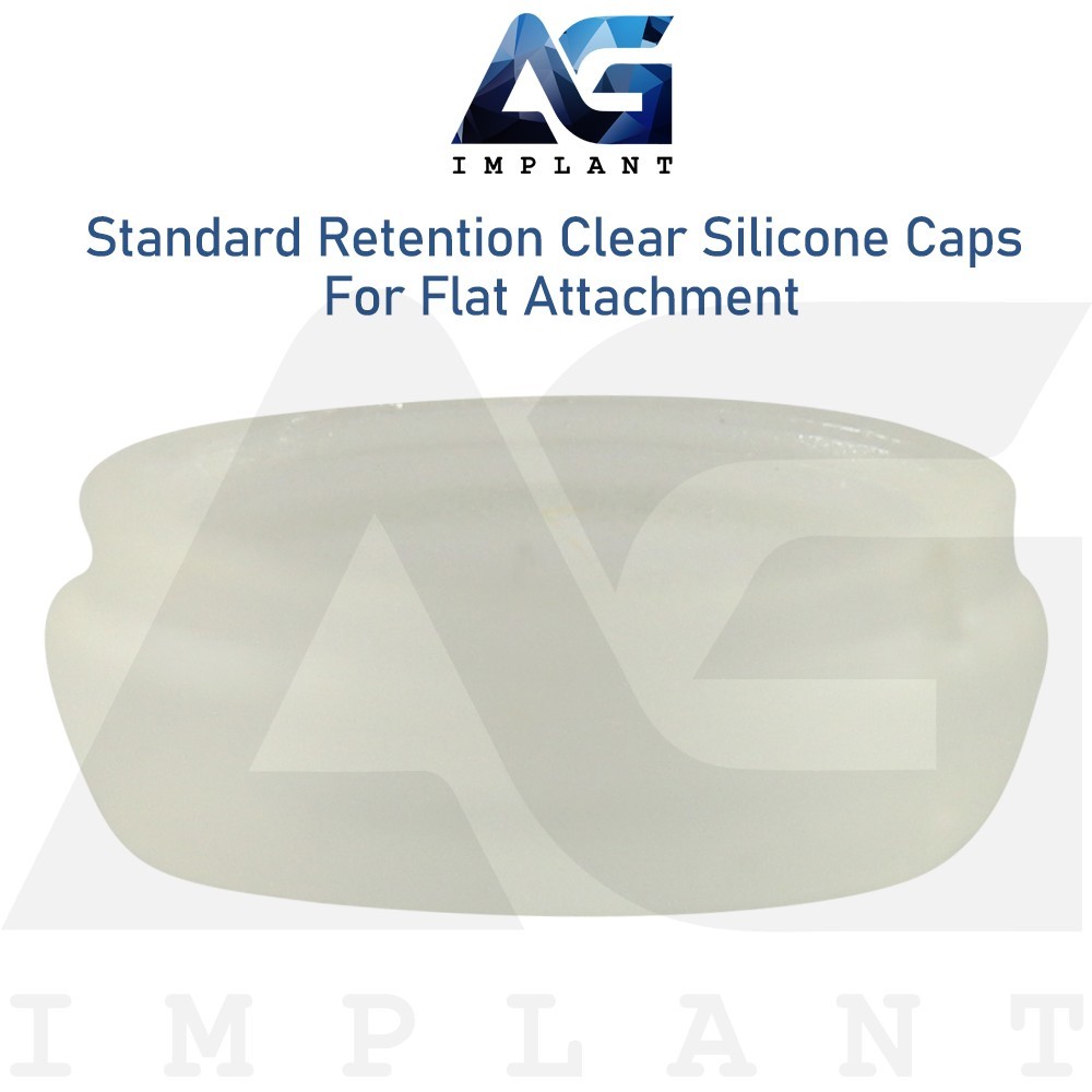 10 Clear Standard Silicone Caps Flat Overdenture Attachment 1800g Prosthetic