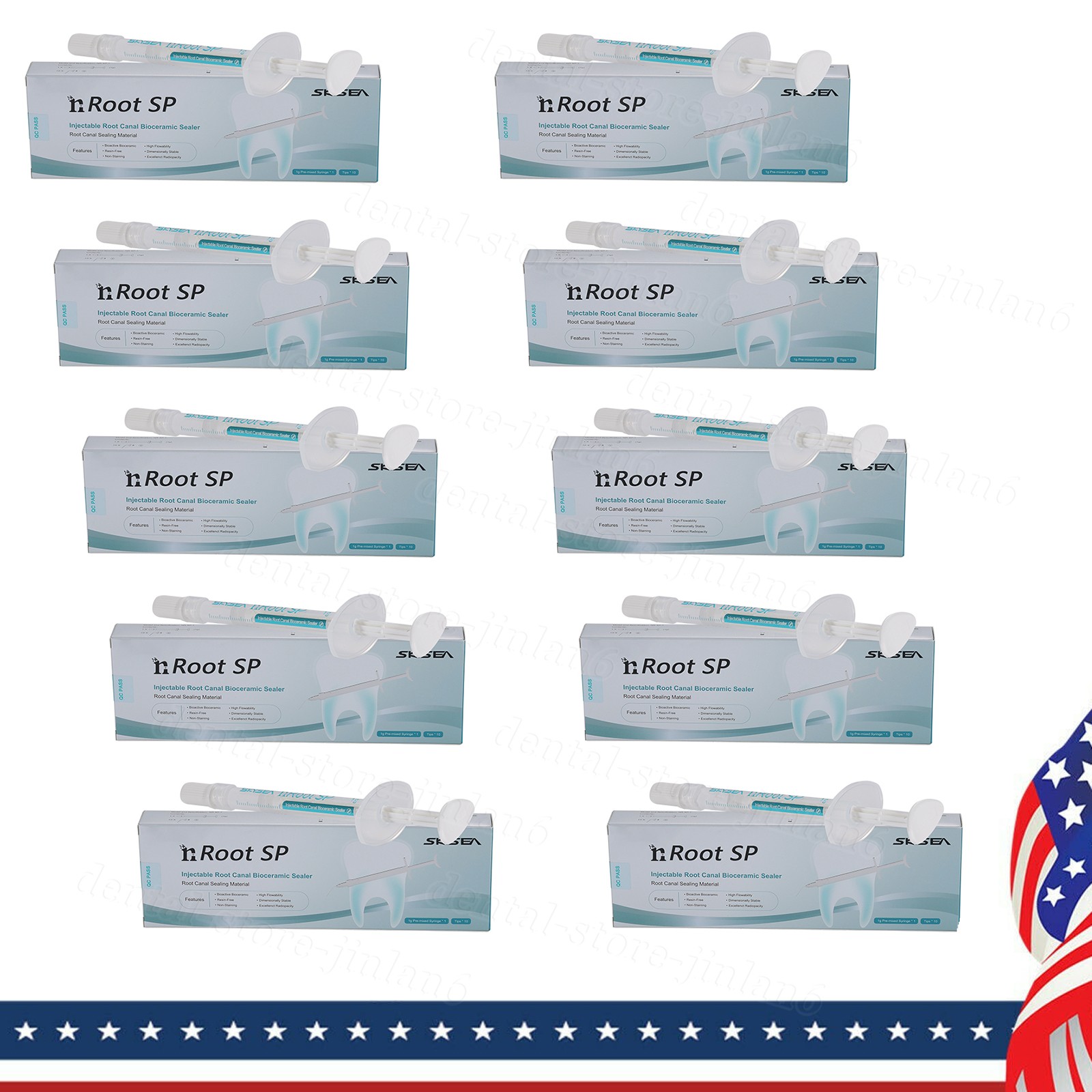 10Packs Root canal bioceramic sealer endo Bioceramic Filling Repair Cement SP 1g