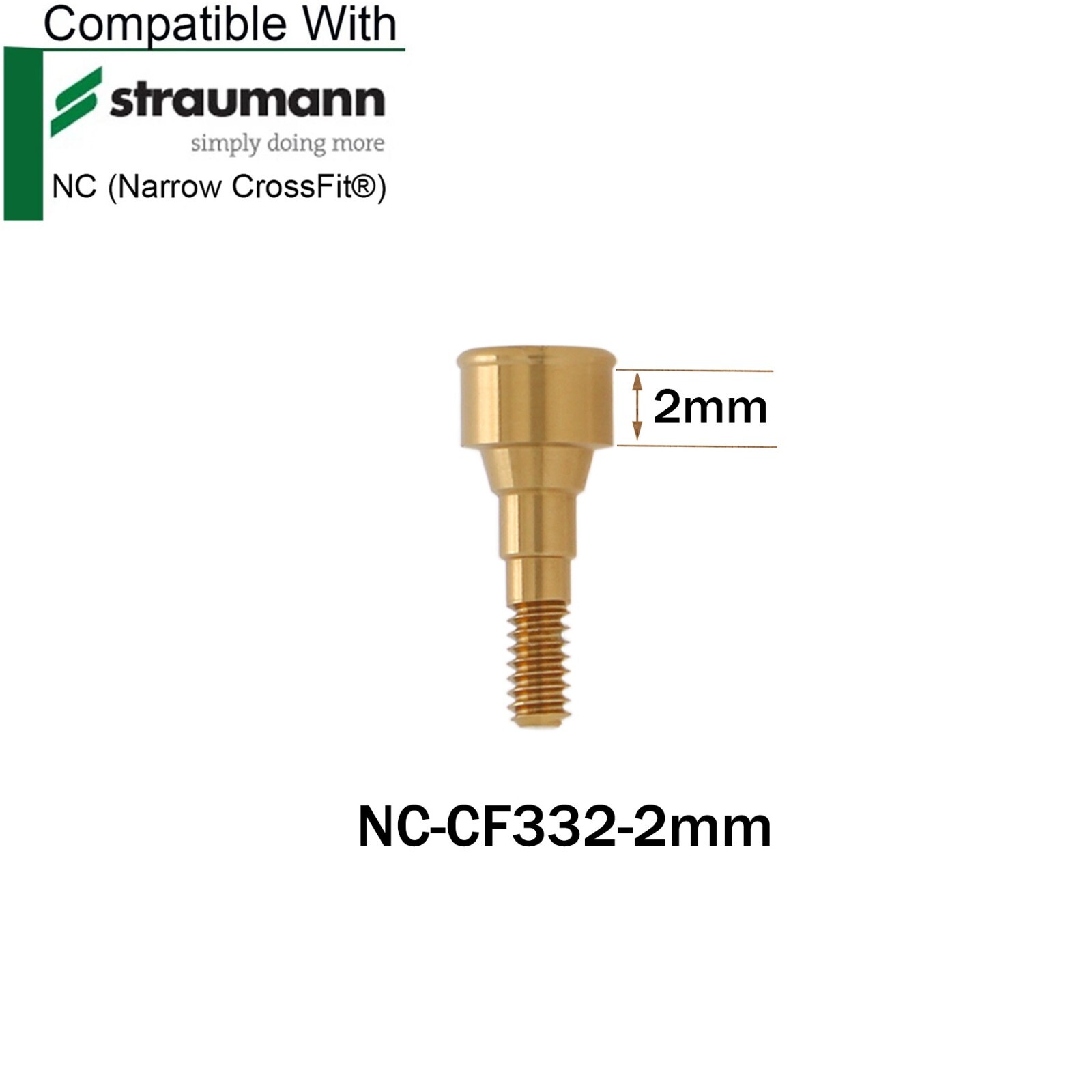 Dental Locator Abutment Male Caps Inserts For Straumann ITI Bone Level NC Ø3.3mm