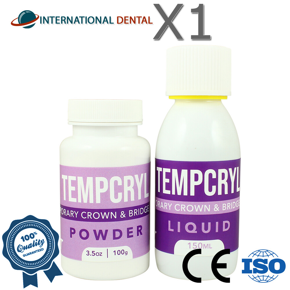 Dental Lab Temporary Tempcryl Acrylic Restoration Material Shades 100g &150ml