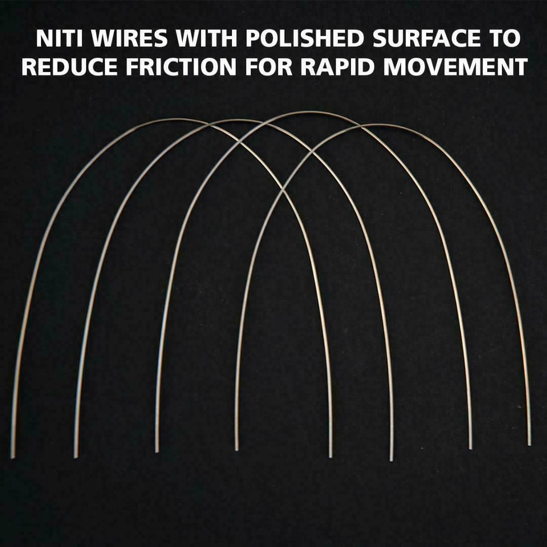 Orthodontic NITI (Nickel Titanium) Round Arch Wires Natural or Wide 10 PCS