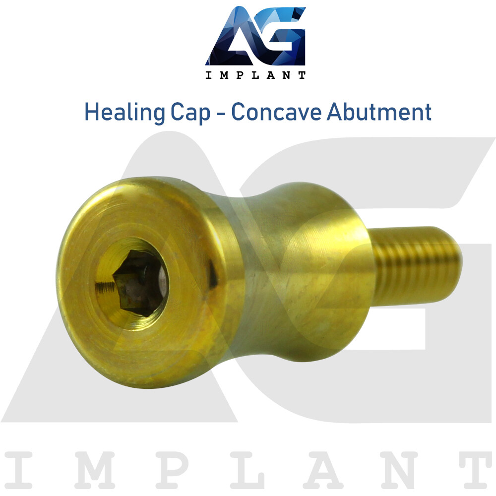 5 Standard Healing Cap Concave Abutment Titanium Dental Hexagon 2.42mm Lab