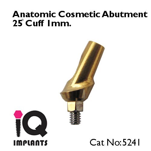 5 Anatomic Cosmetic Abutments 25º Dental Implants Prosthetic surgery Lab