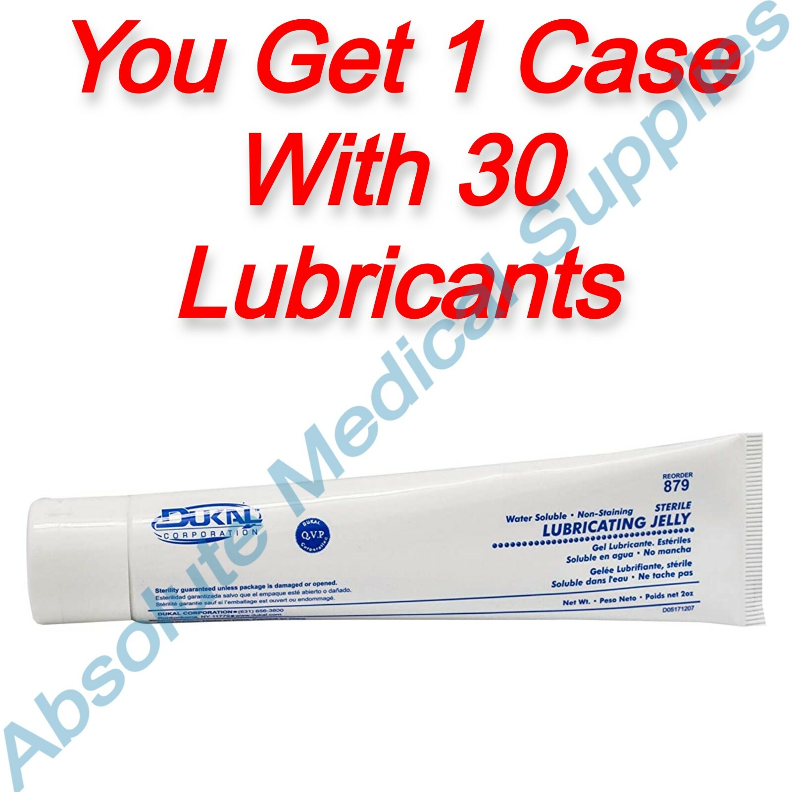 *30-Pack* DeRoyal Water Soluble Lubricant 2 Ounces Sterile 31-704
