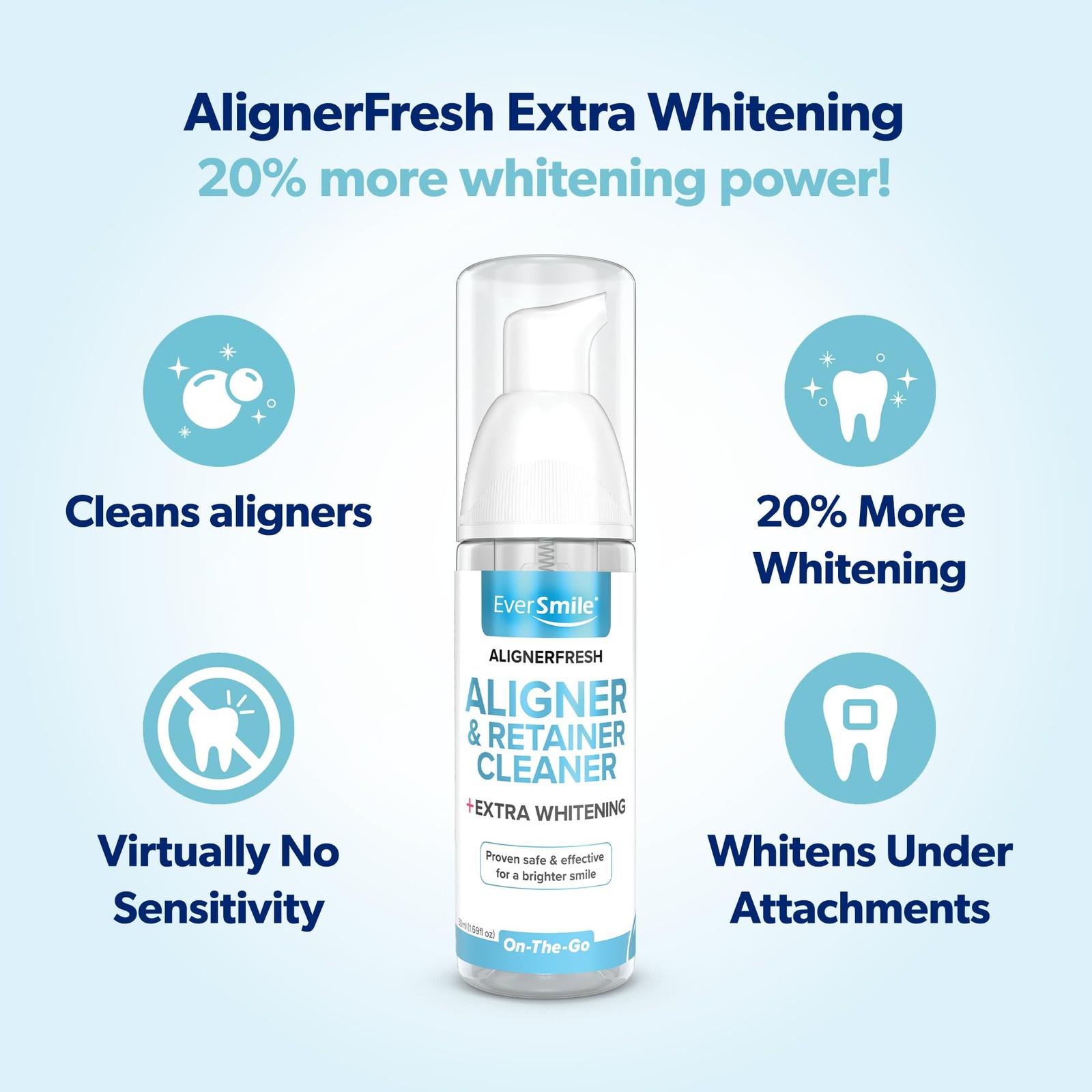 EverSmile AlignerFresh Extra Whitening 50ml (Pack of 1), Mint