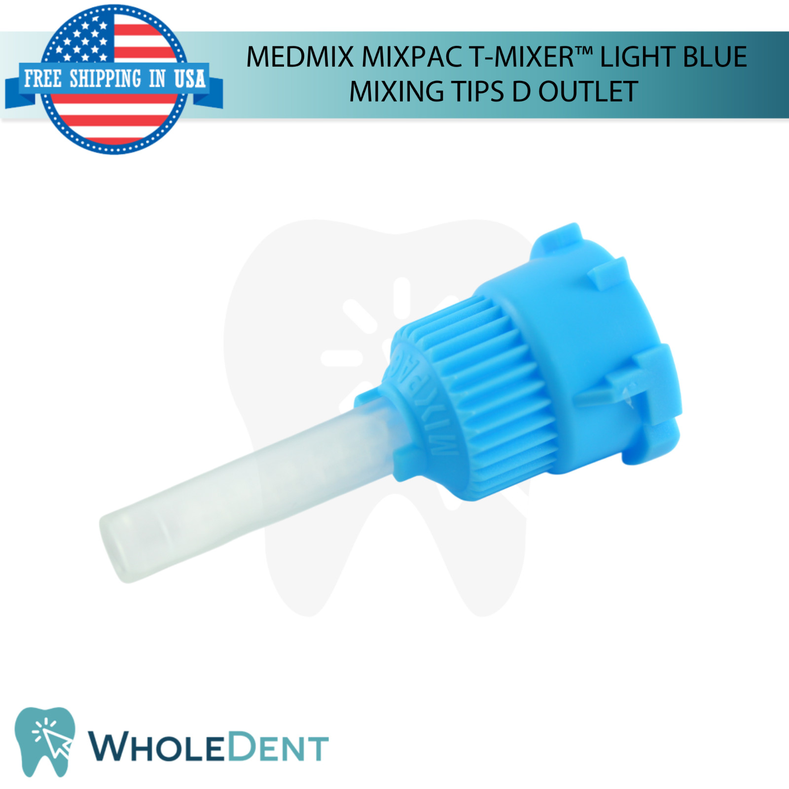 Dental Medmix MIXPAC™ T-Mixer™ Mixing Tips D Outlet Light Blue Dispensing Tool