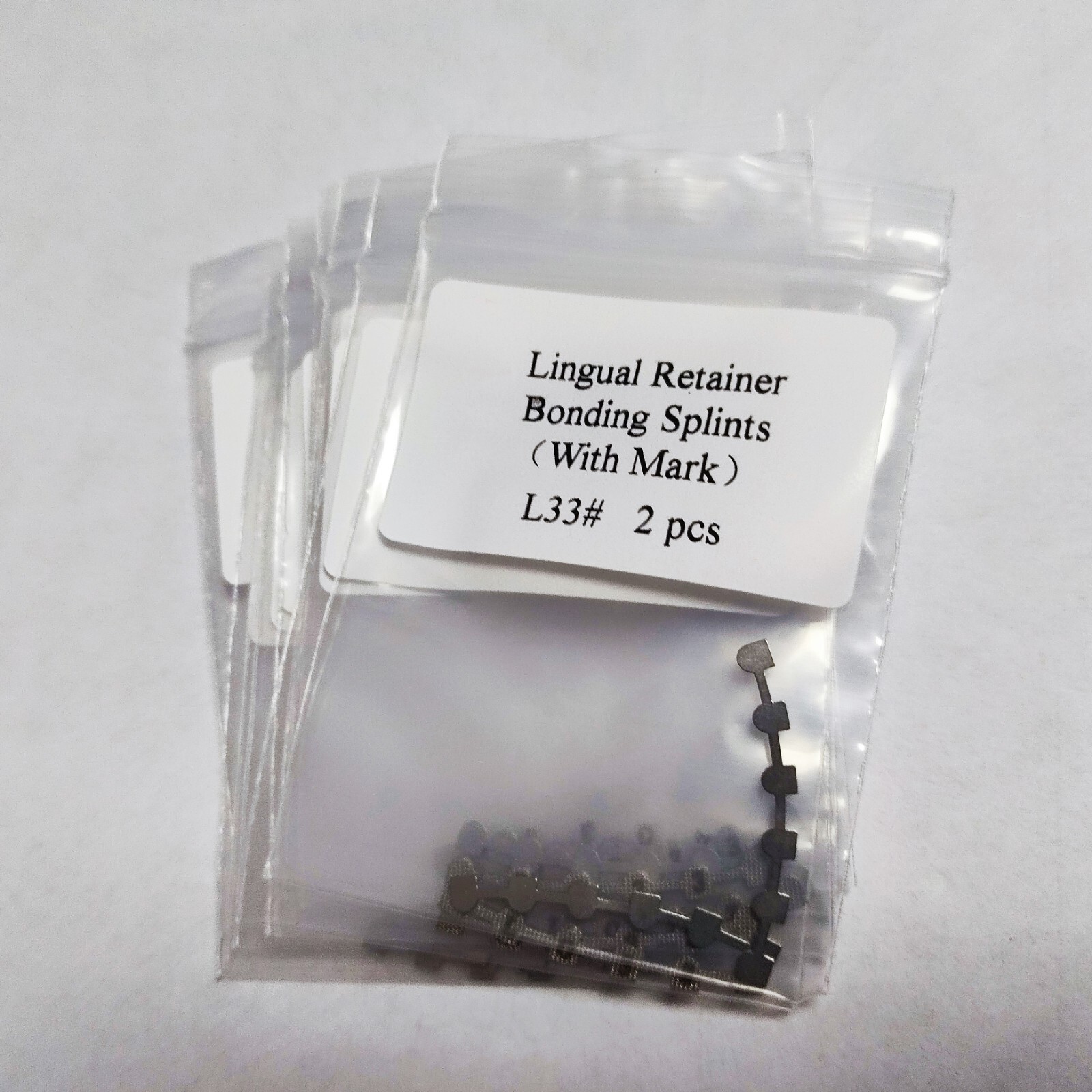 10 Packs 20Pcs Dental Lingual Retainer Bonding Splints L#33 Mesh Base With Mark