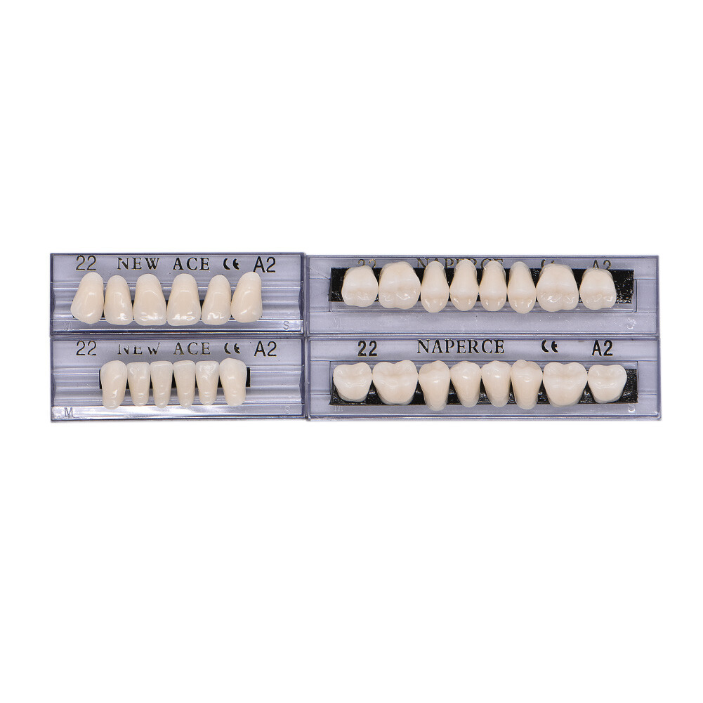 1/3/5Box 22#A2 Dental Acrylic Resin Denture Full Set Teeth Upper Lower Shade US