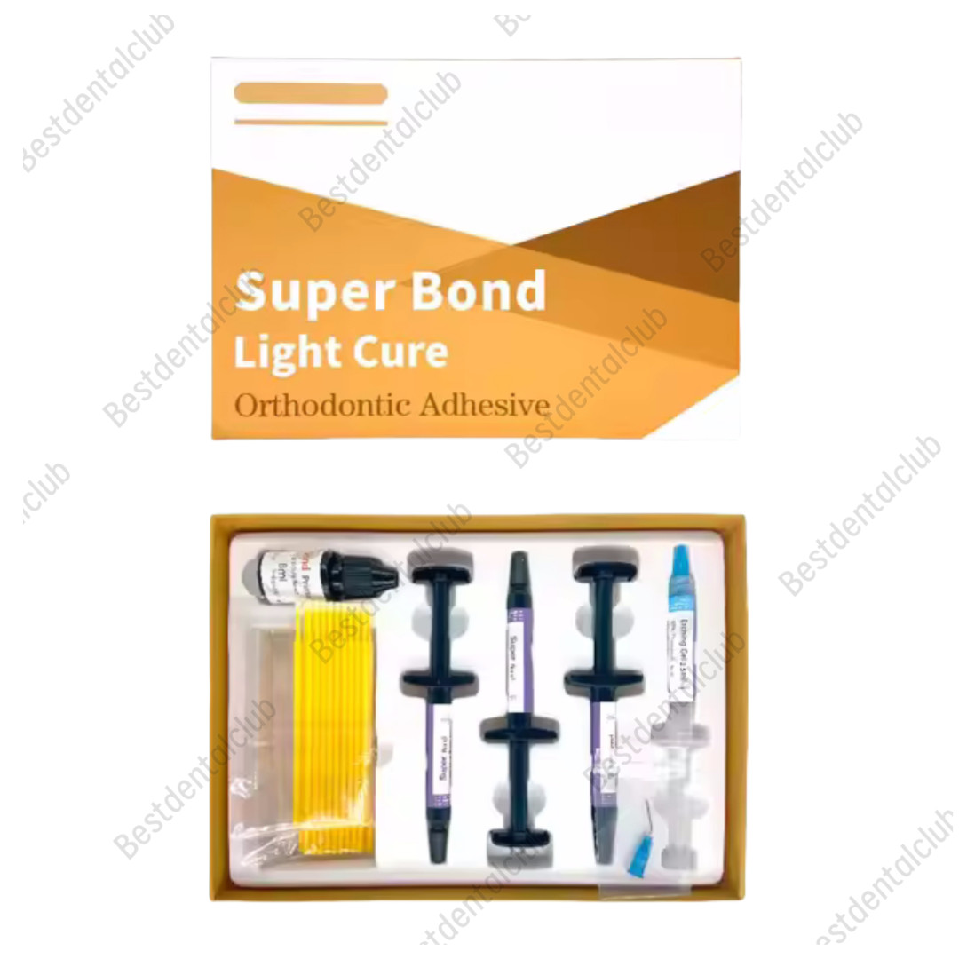 Dental Orthodontic Light Cure Adhesive Bonding Metal Brackets Etch Braces L-Kit