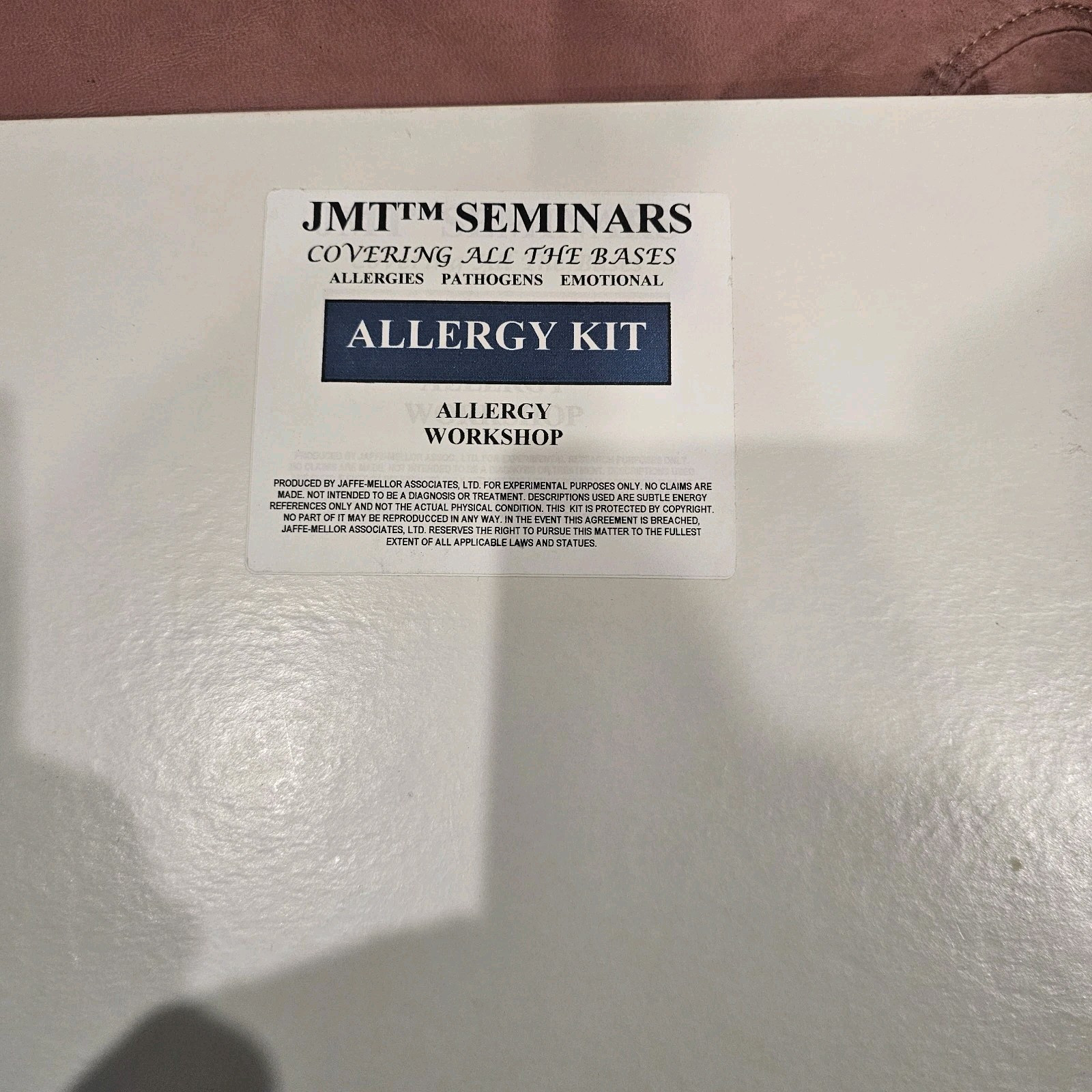 Jaffe-Mellor Technique Bioenergetic Testing Vials – Allergy Kit