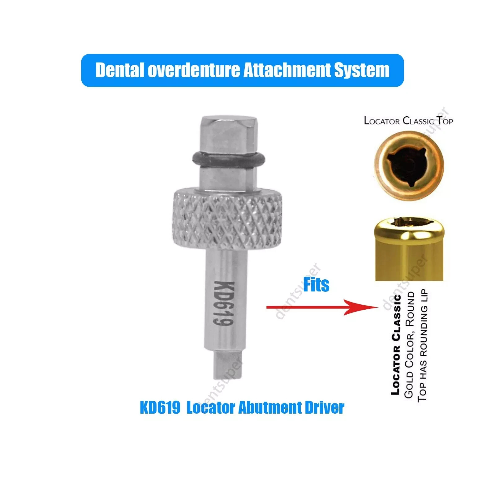 Implant Locator Attachment & Caps fits Nobel Hiossen Multi-Unit Abutment ∅4.8mm