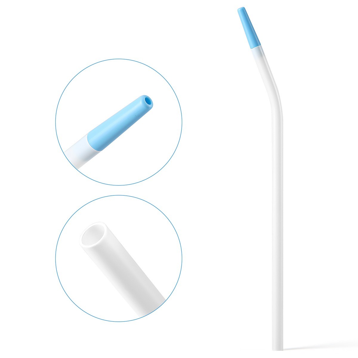 25 puntas de aspirador dental desechables para eyector de saliva, tubo de succió