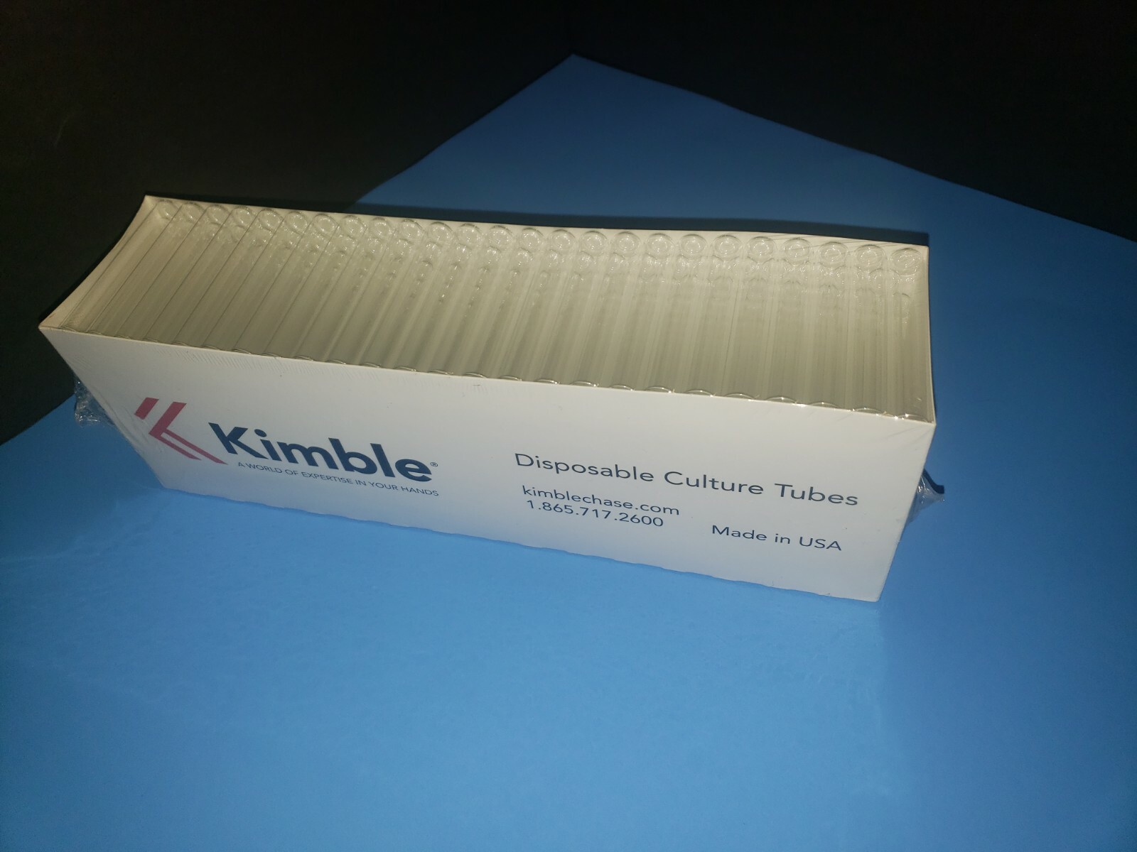 CASE OF 1000(4 PKS X250) Kimble Glass Culture Tubes, Borosilicate Glass 12X75mm