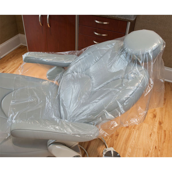 225 x 3 Pcs REDLAND Dental Half Chair Cover Sleeve 27.5″X24″ Clear Plastic