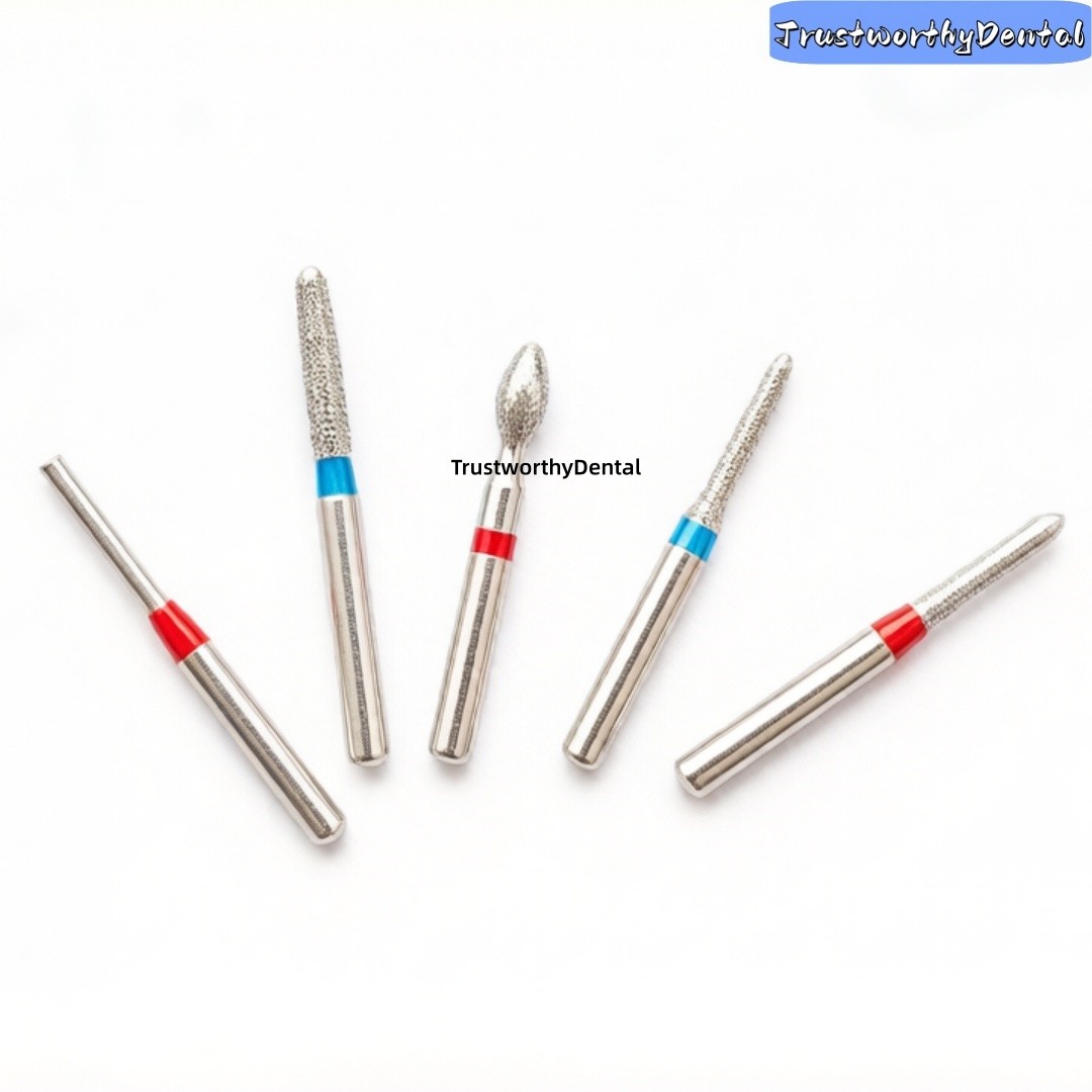 Dental Bridge Preparation Anterior Posterior Crown Diamond Burs Silver Tools