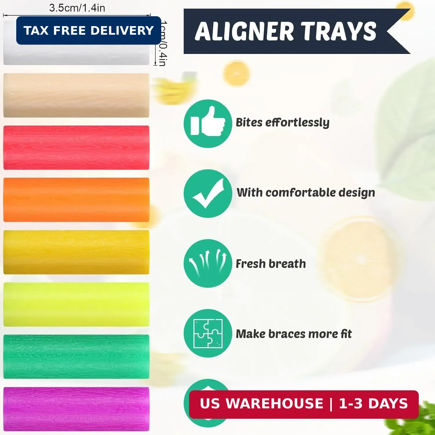 80 Pieces Chew Aligner Tray Seaters Colorful Aligner Seater Chew Chompers, 8 Col