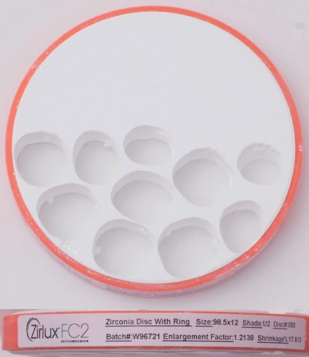 Used Scratched Zirlux FC2 Zirconia Disc Blank U4 98.5×12 mm 1.2190 Enlargement