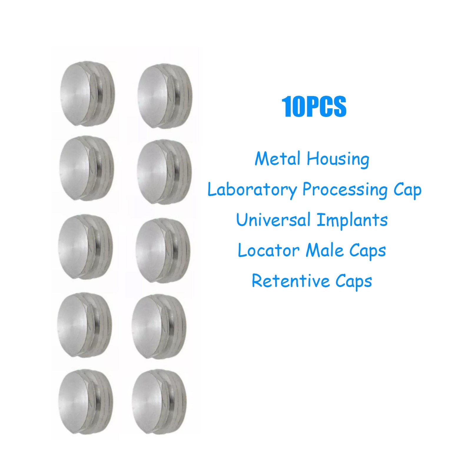 10Pcs Overdenture Dental Locator Abutments Retention Caps For Implant Inserts