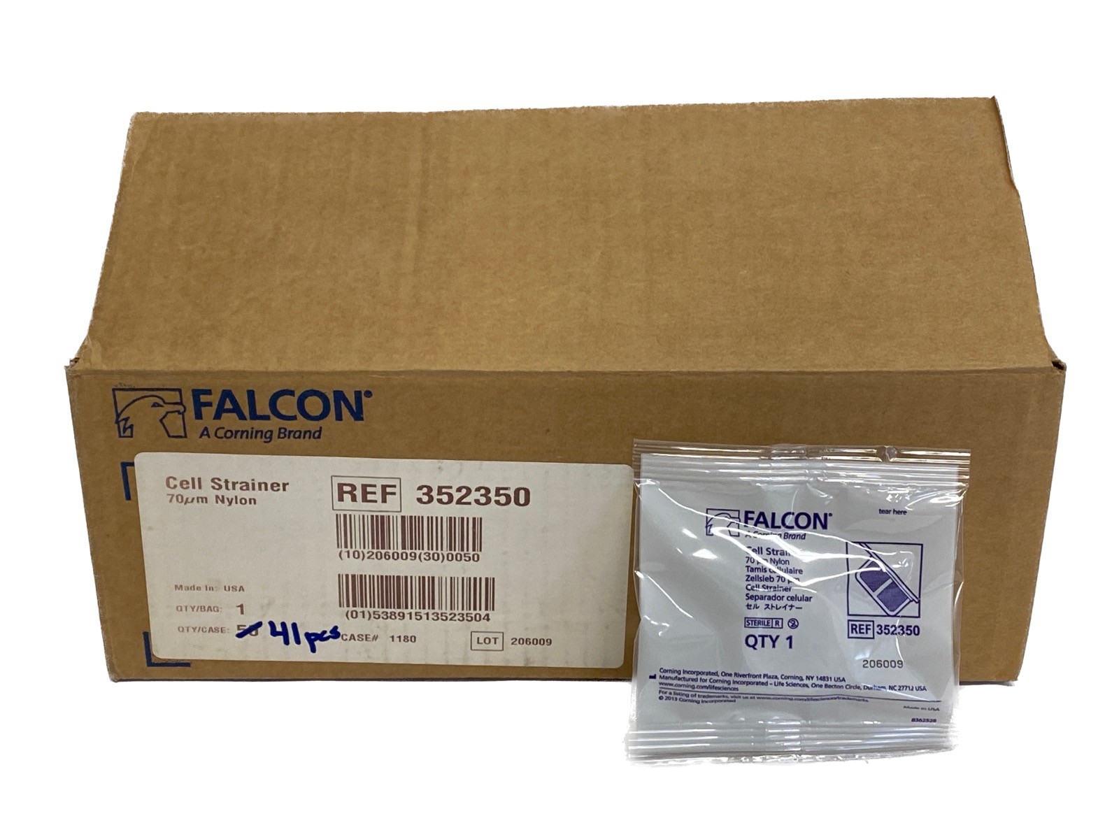 (47) CORNING FALCON 70um Nylon Cell Strainers White Individual Wrap 352350