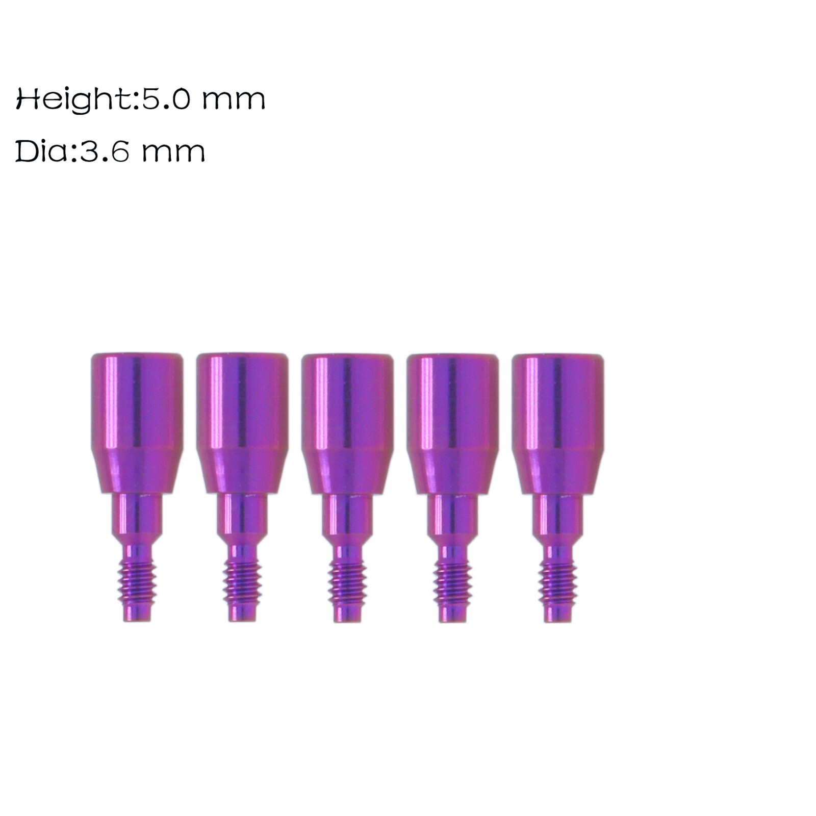 5Pcs US Dental Healing Abutment Cap NP/RP Internal conical Fits Nobel Biocare