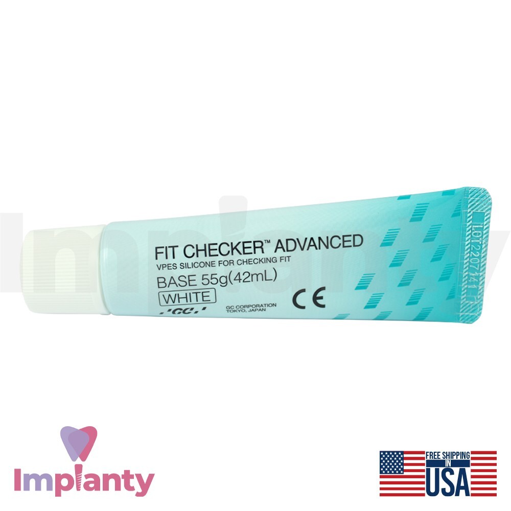 Dental Fit Checker Advanced Tubes Set White Base Tube 55g & Catalyst Tube 50g