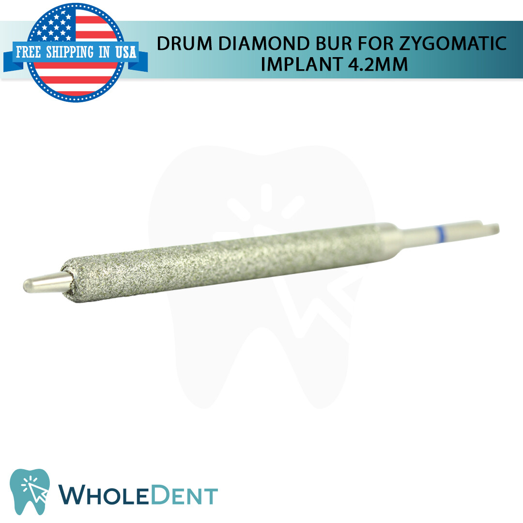Zygomatic Im plant Diamond Drum Bur Ø4.2 Groove Preparation Dental 30mm Drill