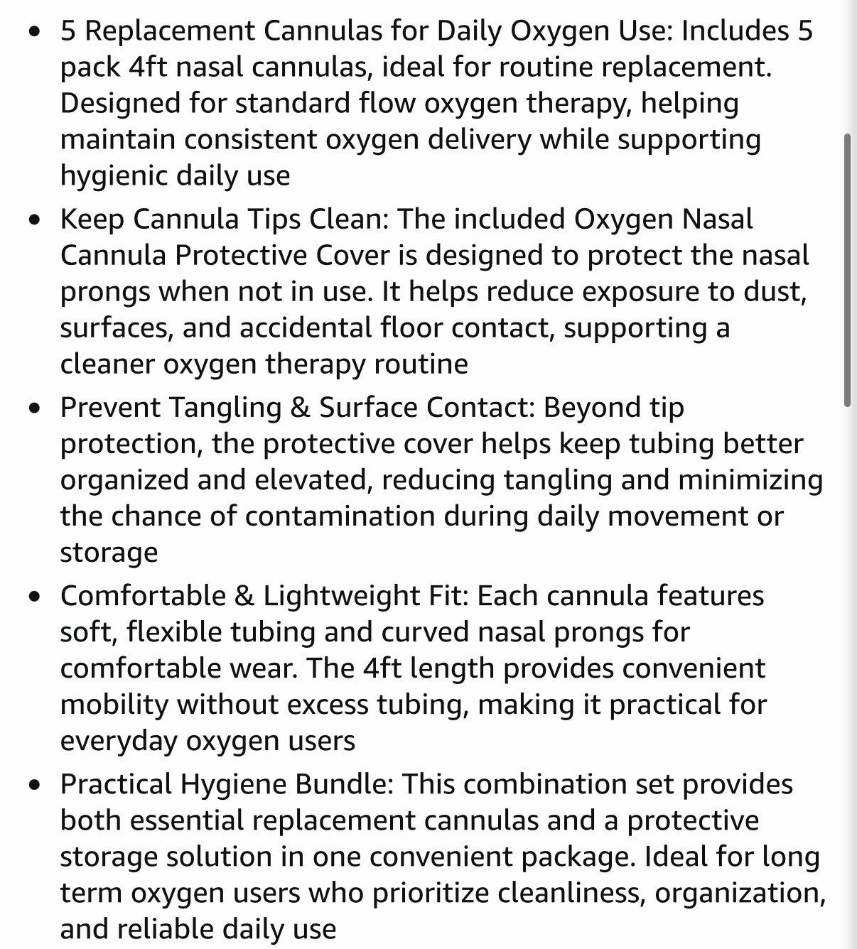 Anglechic 5 Pack 4ft Oxygen Nasal Cannula Set with Protective Cover