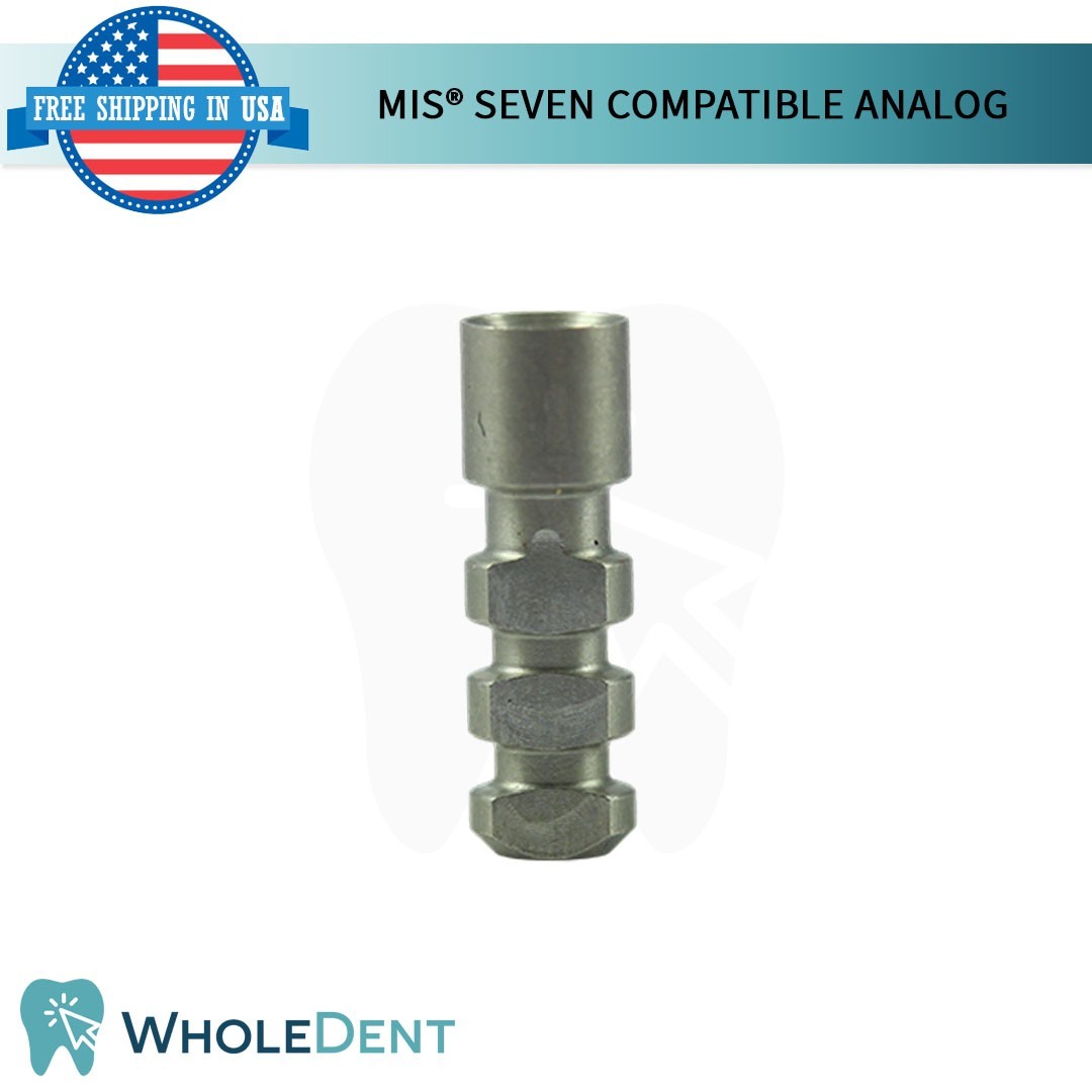 10X Dental Fixture MIS® Seven Ø3.75mm Stainless Steel Int Hex Compatible Analog