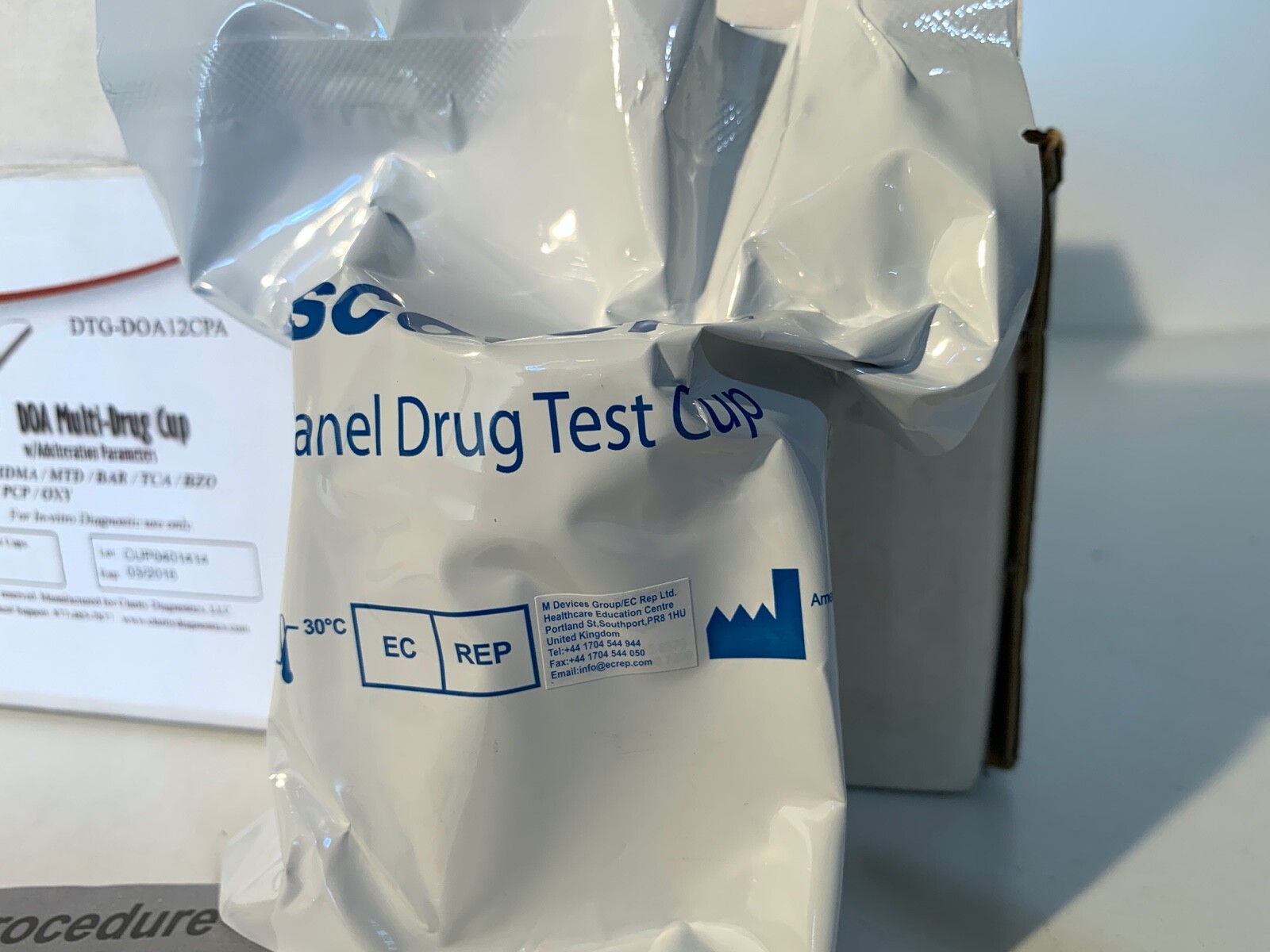 One Case (25 cups) Clarity Diagnostics DTG-DOA12CPA DOA Multi Drug Cup Expired!
