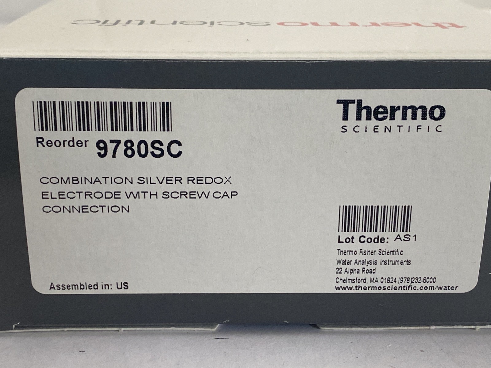 THERMO ORION Single Junction Glass Bodied Combination Silver Billet Electrode