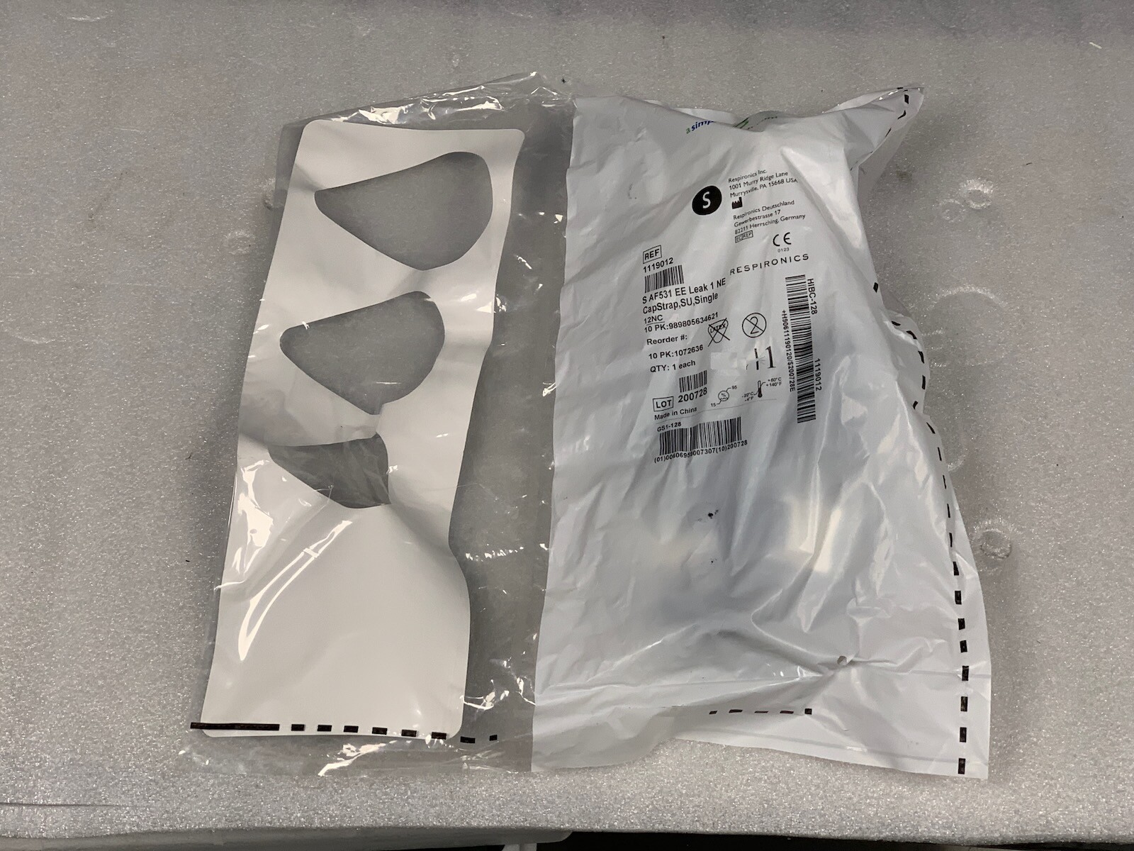 6x Philips Respironics Single Use AF531 EE Leak 1 NE Capstrap Mask – Small