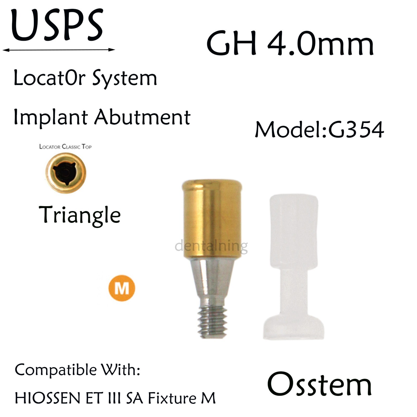 Hiossen Implant system Locator Abutments 3.5mm Dia/1-6.0mm GH Straight Tapered