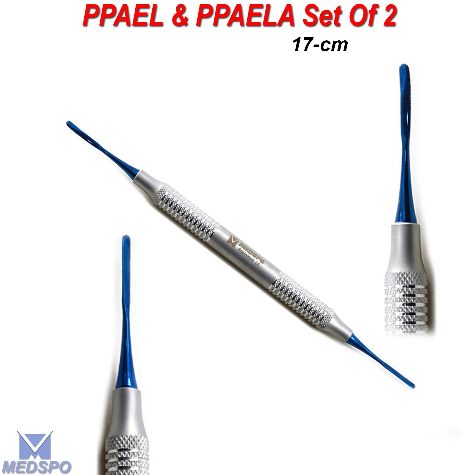PPAEL & PPAELA Set Of 2 Dental Gum Lifting Implant Micro Serrated Titanium Tips