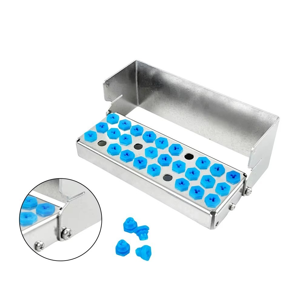 8/12/30 Holes Dental Implant Drill Burs Disinfection Box Organizer Holder Block