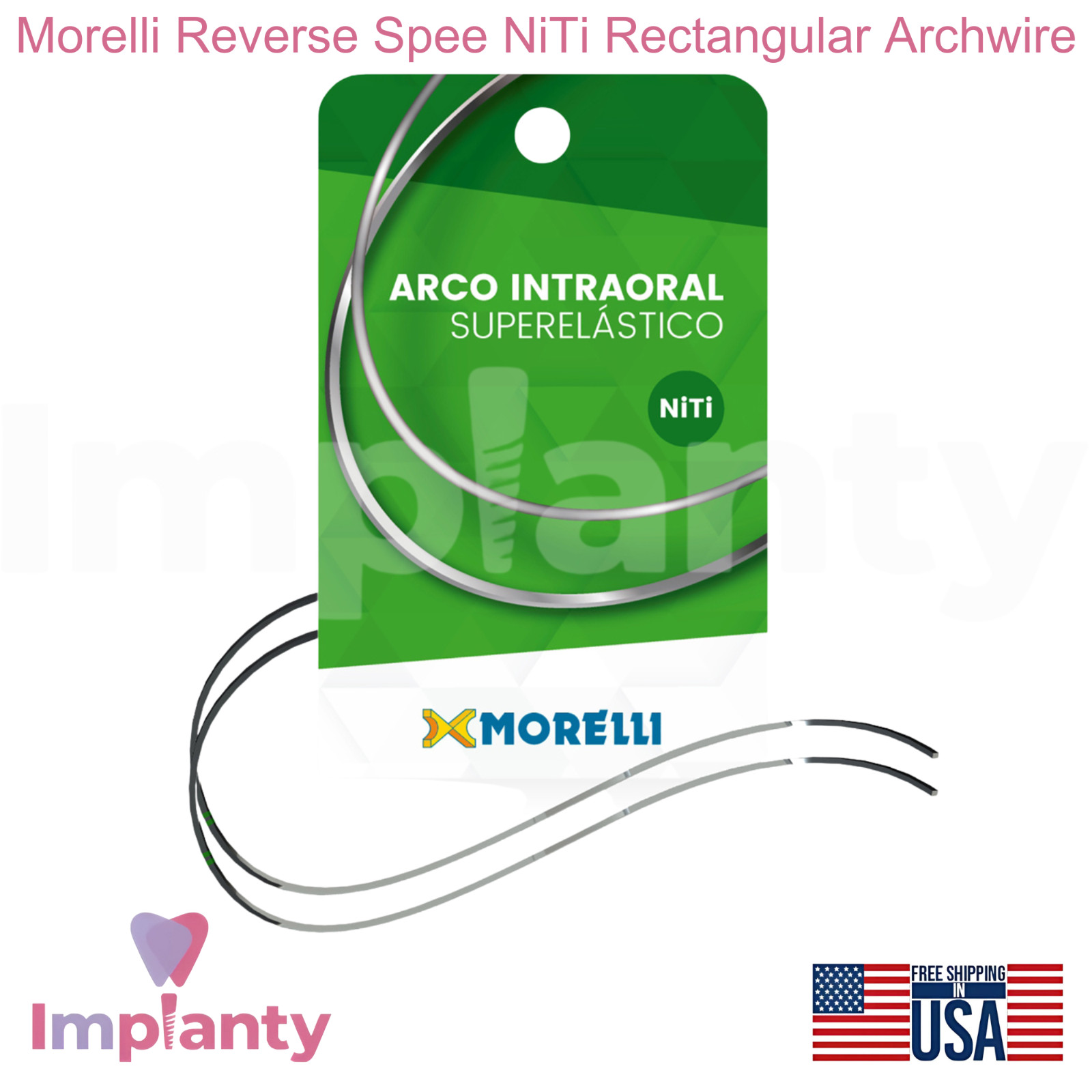 Morelli Reverse Spee NiTi Rectangular Archwire 10 Wires 0rthodontic Alignment