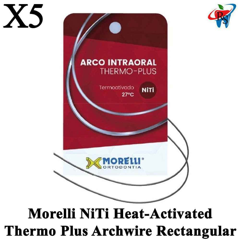 5pcs Dental Morelli NiTi Heat-Activated Thermo Plus Archwire Rectangular Jaw